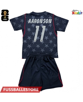 Günstige Vereinigte Staaten Brenden Aaronson #11 Auswärts Trikotsatzt Kinder WM 2026 Kurzarm (+ Kurze Hosen)